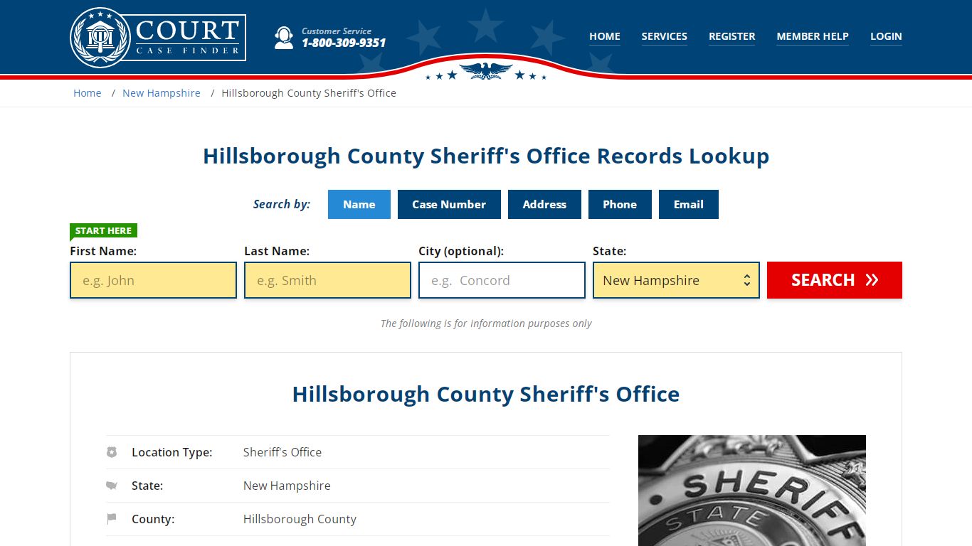 Hillsborough County Sheriff's Office | Goffstown, NH Public Records